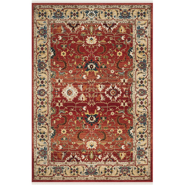 Lauren Ralph Lauren Ines Oriental Red/Beige Area Rug & Reviews Wayfair